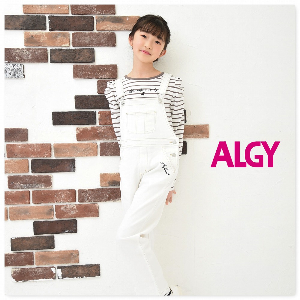 送料無料 オーバーオール ALGY アルジー ガーリーロゴサロペ 子供服 女の子 SALE セール :g210912:子供服Punahele - 通販  - Yahoo!ショッピング