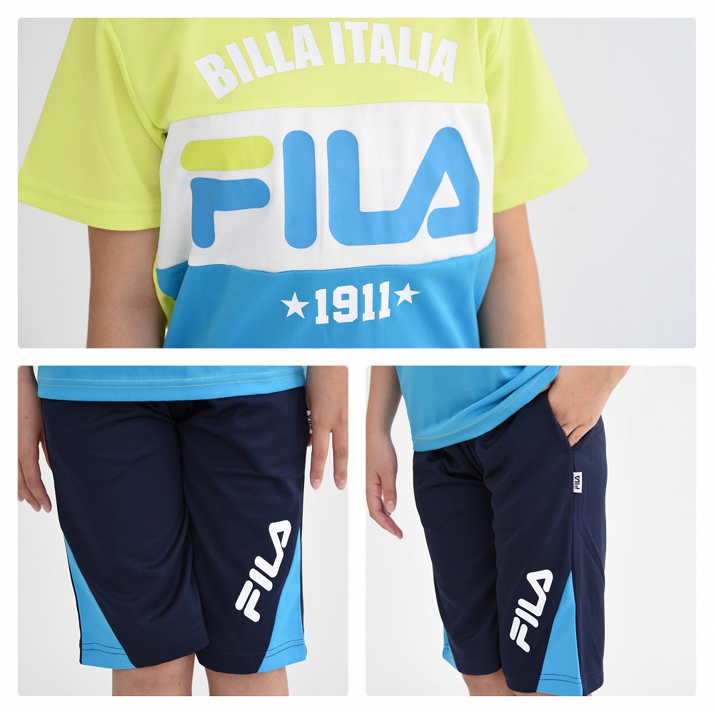 SALE セール FILA ジャージ 子供服 半袖 Tシャツ パンツ セット 吸汗速 