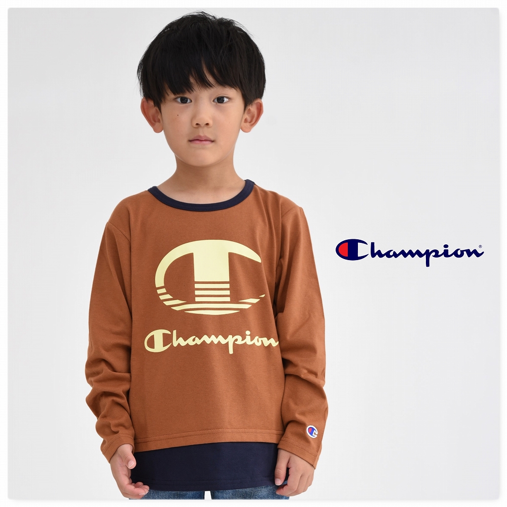 子供服 長袖 チャンピオン 国内正規品 男の子 Tシャツ champion キッズ