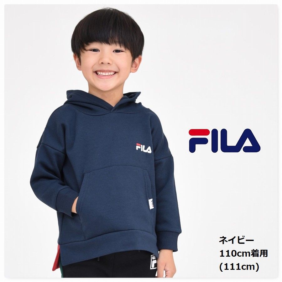 パーカー キッズ 男の子 FILA 子供服 女の子 フード付き 起毛 ビッグロゴ  フィラ 通学 通...