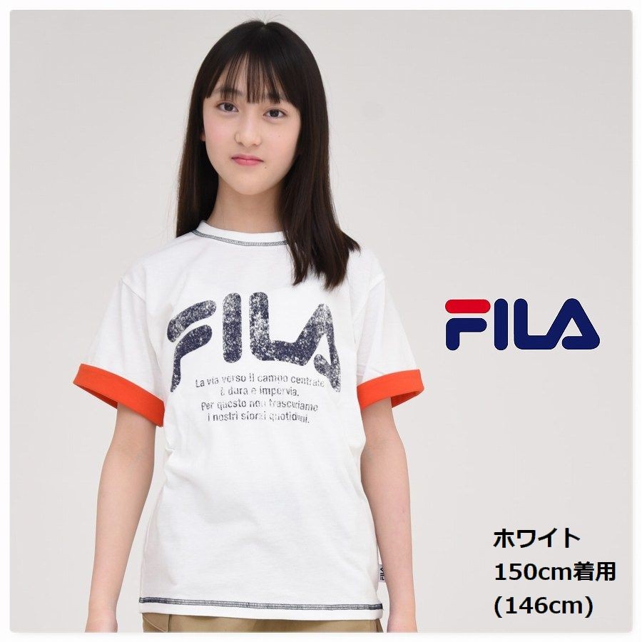 子供服 男の子 FILA 半袖 Tシャツ 胸ロゴ 通学 フィラ  小学生 中学生 女の子 夏 春 秋