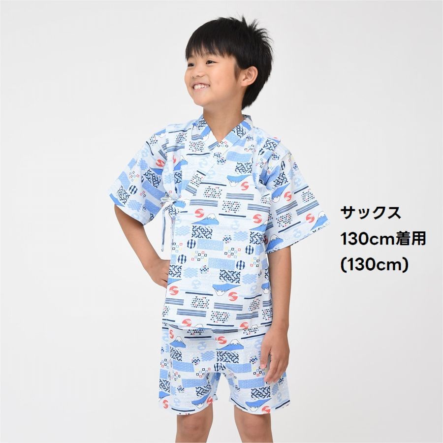 子供 甚平 女の子 男の子 子供服 お祭り 夏 花柄 上下セット 浴衣風  