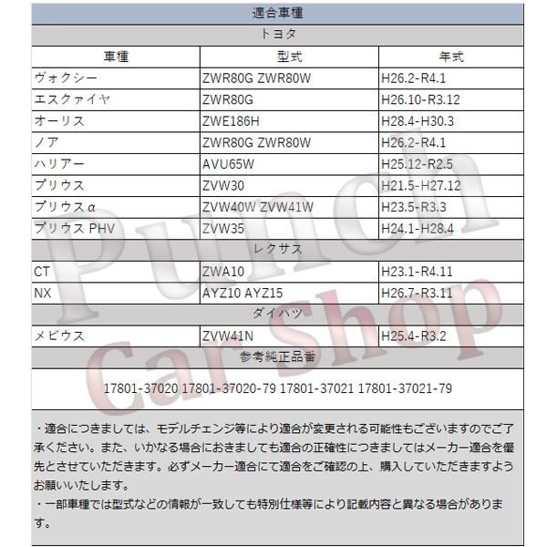 トヨタ プリウス ZVW30 17801-37020 エアーフィルター エンジン エアフィルター エアエレメント 車用品 PFE16S | トヨタ | 06