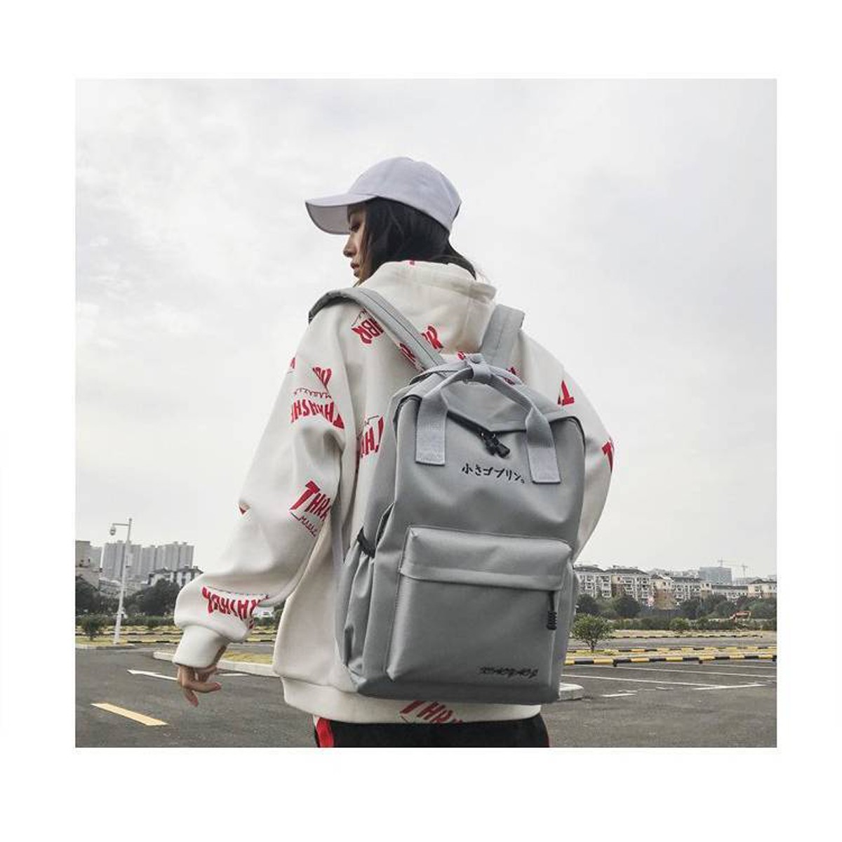 リュック 大容量 小さゴブリン おもしろ 帆布リュックサック