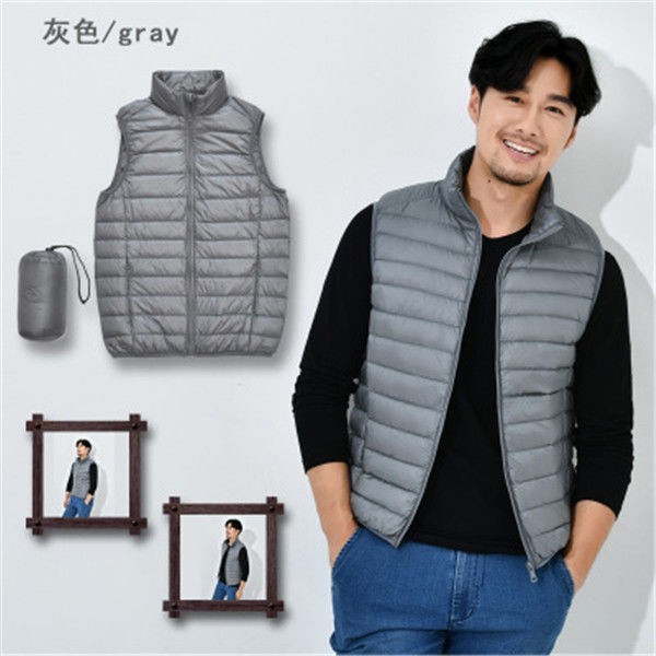 ダウンベスト メンズ 軽量 男 ダウン 羽毛 70％ ベスト ダウン