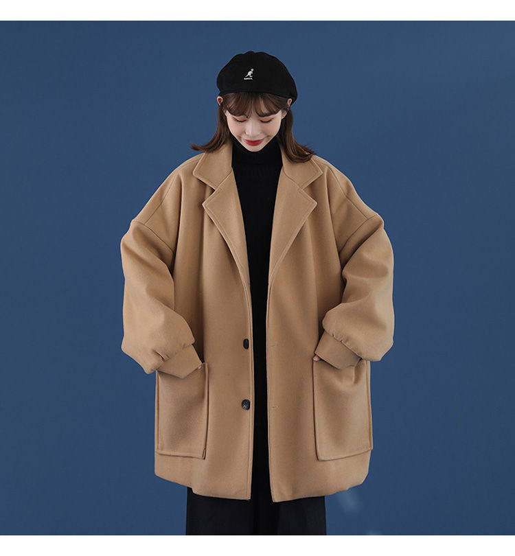 ☆大きいサイズ・XL☆チェスターコート　裏地総柄　羊毛&カシミヤ　ブラウン 大きいサイズ レディース コート チェスターコート カシミア風 M〜4XL