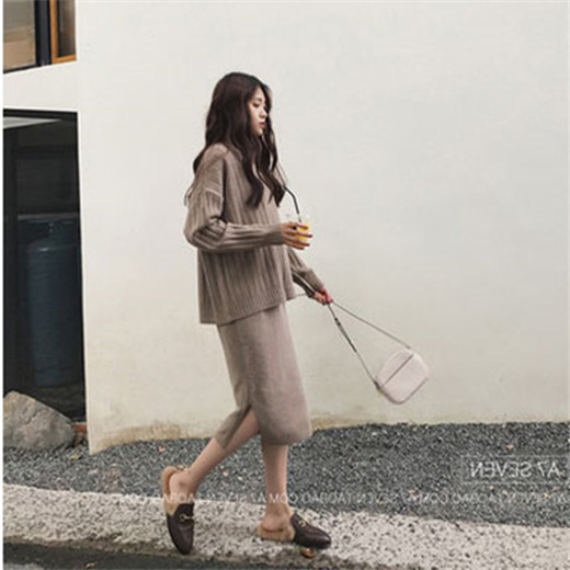 大きいサイズ レディース セットアップ ニット トップス ワンピース