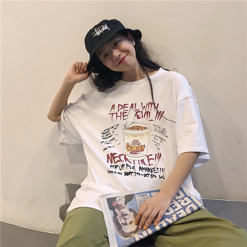 大きいサイズ レディース Ｔシャツ カップラーメン ゆったり ワイド