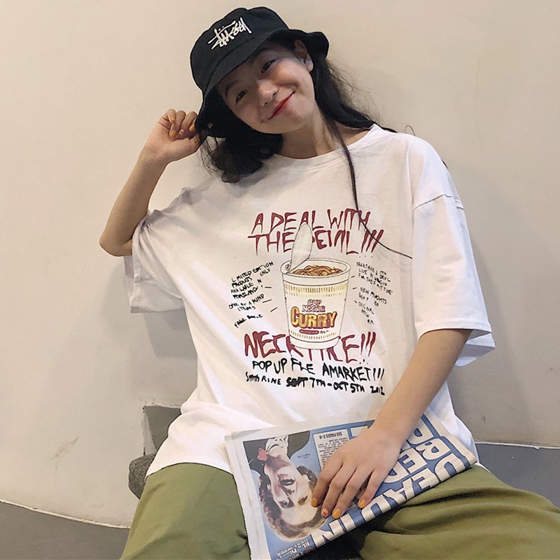 大きいサイズ レディース Ｔシャツ カップラーメン ゆったり ワイド 