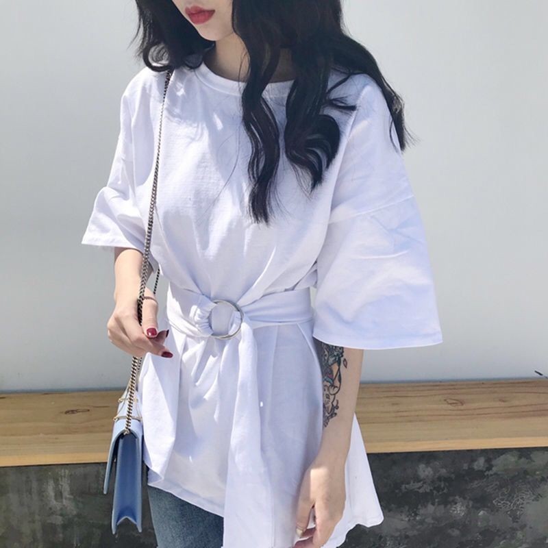 Tシャツ レディース 半袖 トップス きれいめ シャツワンピース 大人