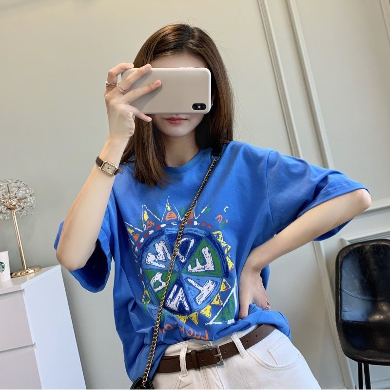 大きいサイズ レディース Tシャツ 落書き風 オシャレ S〜6XL LL