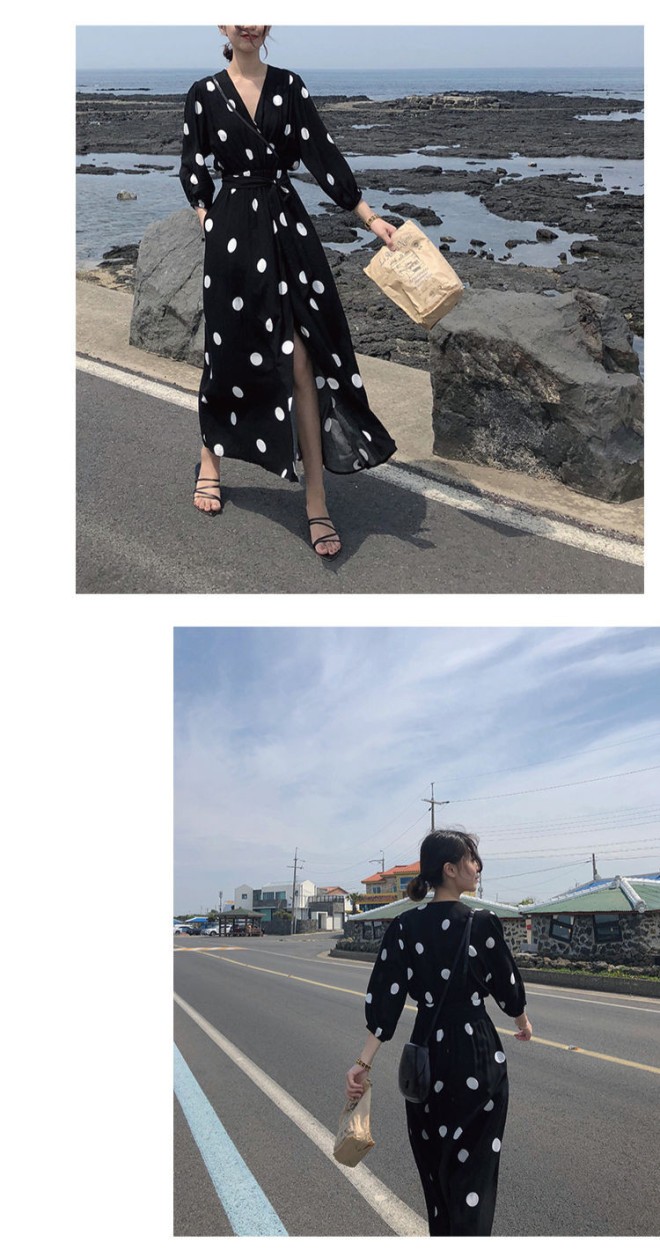 まあ様ワンピース 大きいサイズ レディース 水玉 ワンピース M〜4XL L LL 2L 3L 4L