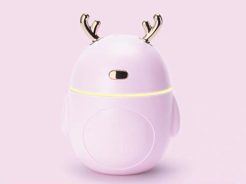 加湿器 卓上 USB充電 超音波式 乾燥対策 鹿型 シカ ナイトランプ付き