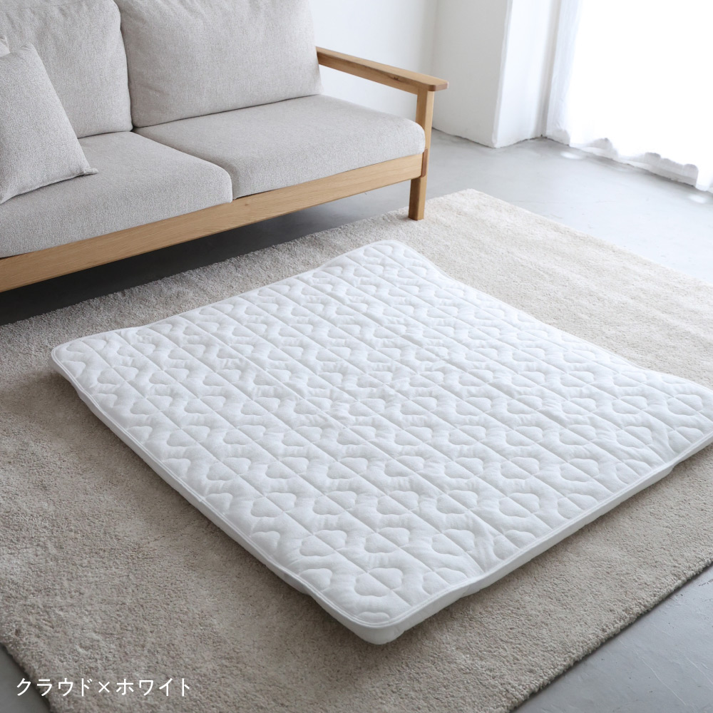 PUPPAPUPO 寝返り ごろ寝マット + 敷きパッド セット 防水 120