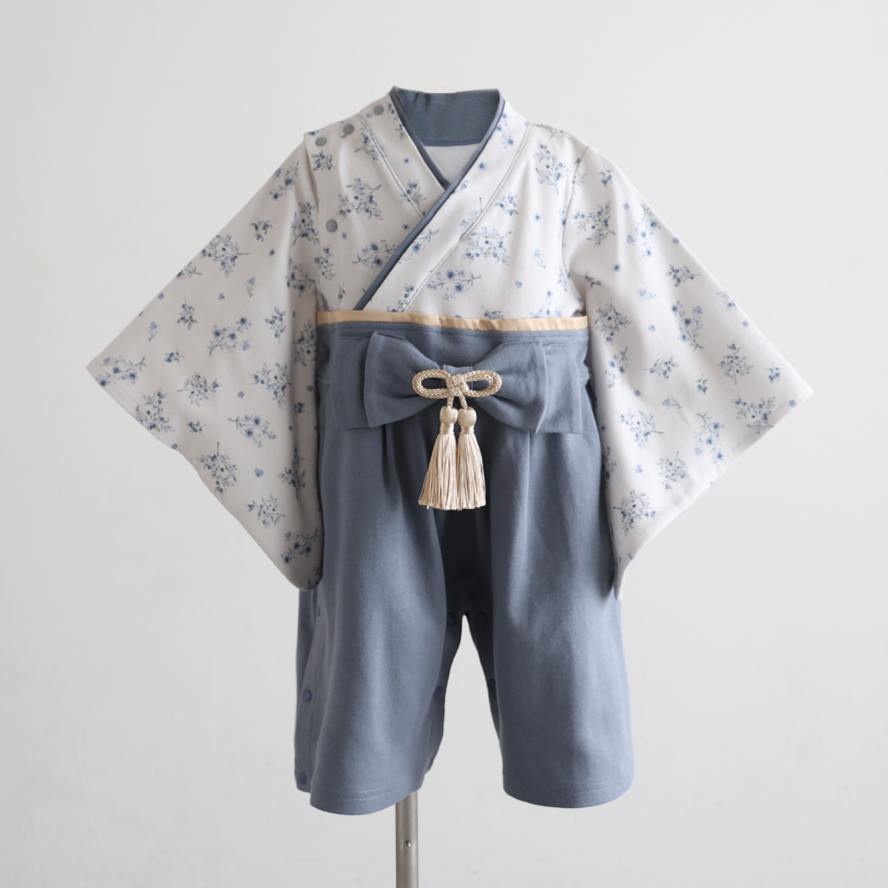 PUPPAPUPO（プッパプーポ） ベビー 袴 ロンパース 綿 和服 男の子