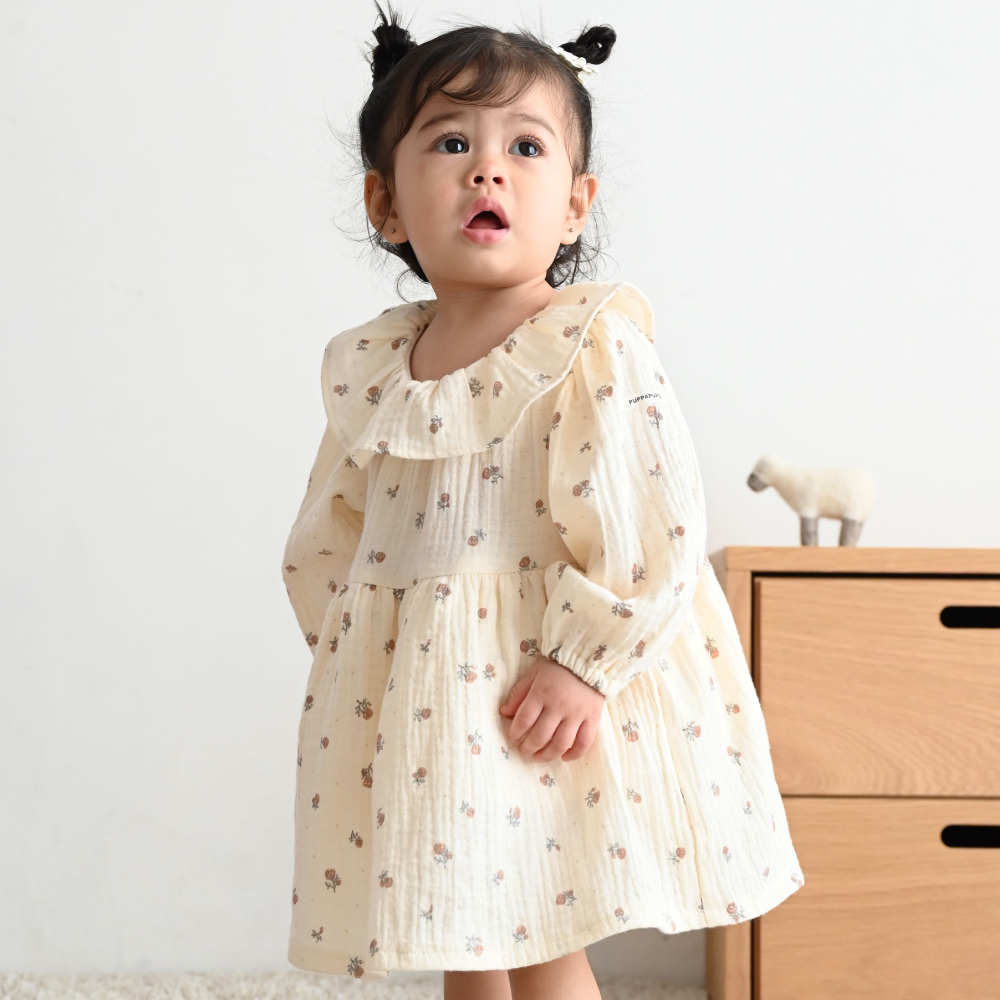 PUPPAPUPO チュニック ロンパース ダブルガーゼ 綿100% シンプル