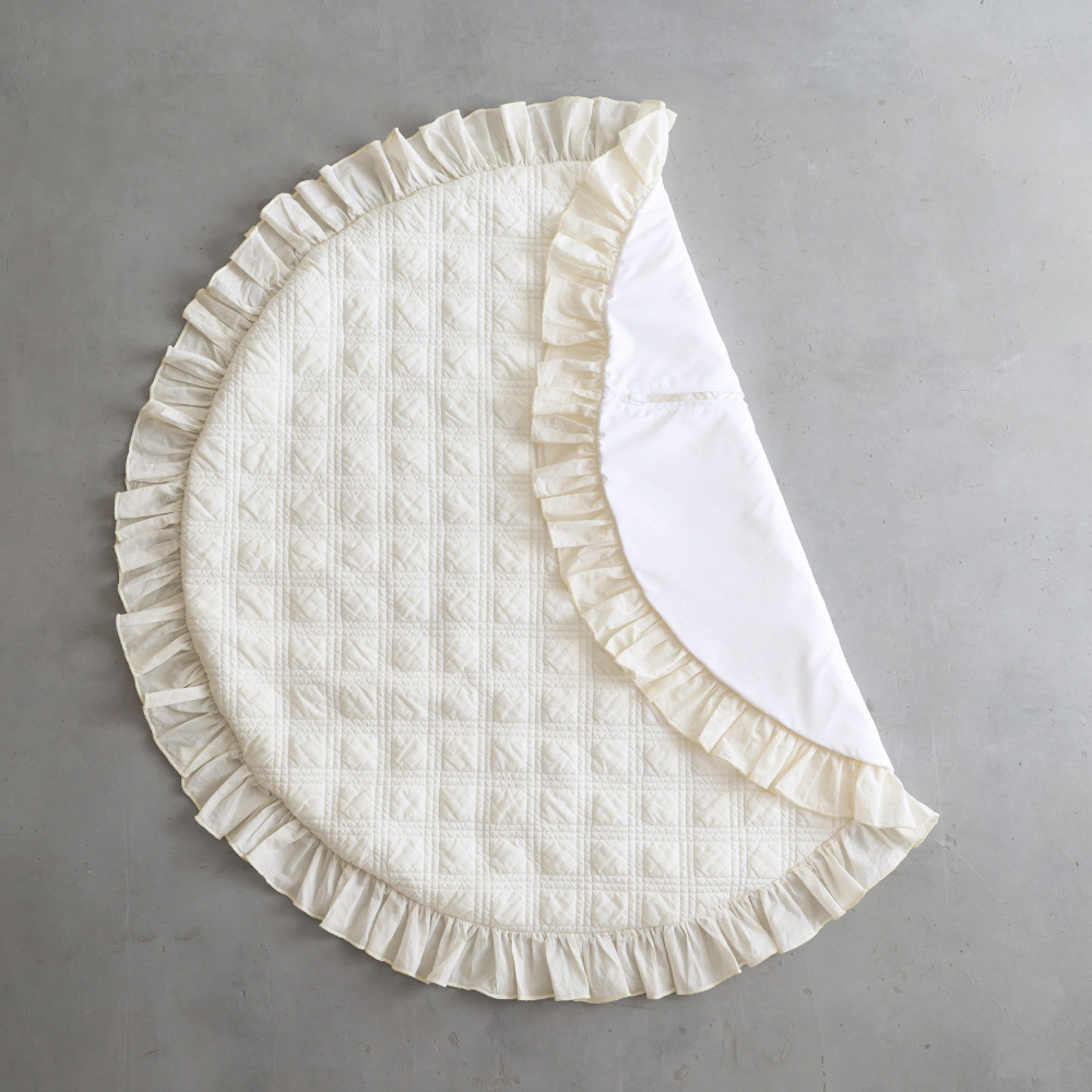 PUPPAPUPO サニーマット カバー 【イブル】 フリル 洗い替え 付け替え 洗える 綿100% ベビー プレイマット 出産祝い 月齢フォト 丸洗い 赤ちゃん プッパプーポ | PUPPAPUPO | 01