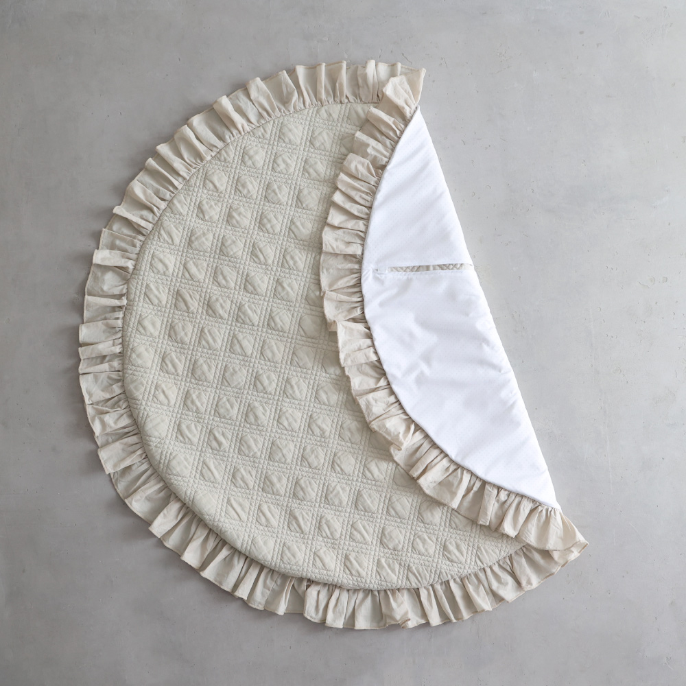 PUPPAPUPO サニーマット カバー 【イブル】 フリル 洗い替え 付け替え 洗える 綿100% ベビー プレイマット 出産祝い 月齢フォト 丸洗い 赤ちゃん プッパプーポ | PUPPAPUPO | 02