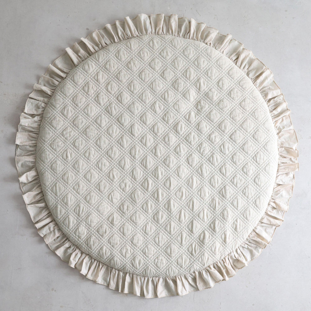 PUPPAPUPO サニーマット 【イブル】 フリル 洗える カバー 綿100% ベビー プレイマット 出産祝い 月齢フォト お昼寝 赤ちゃん プレゼント ギフト プッパプーポ | PUPPAPUPO | 02