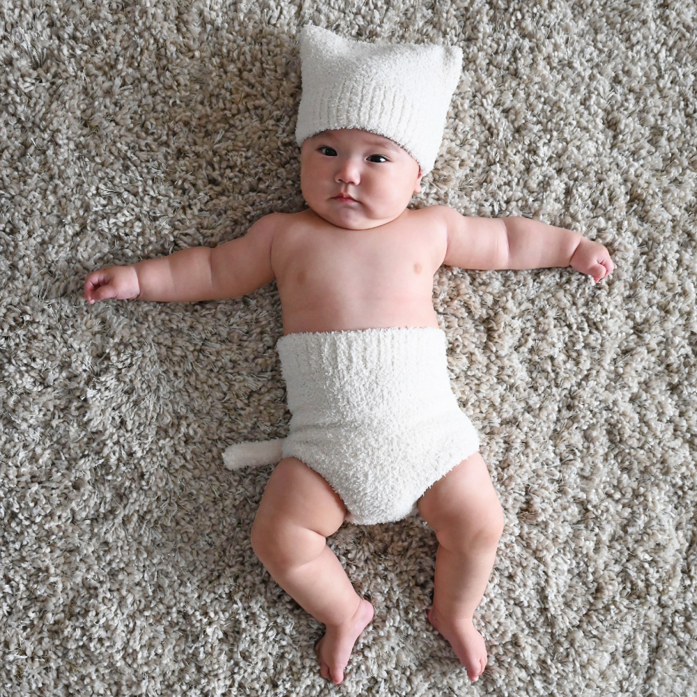 PUPPAPUPO プッパキャット セットアップ ベビー ブルマ パンツ 帽子 猫 2点セット もこもこ 秋 冬 おしゃれ 50 60 70 子供服 男の子 女の子 プッパプーポ | PUPPAPUPO | 01