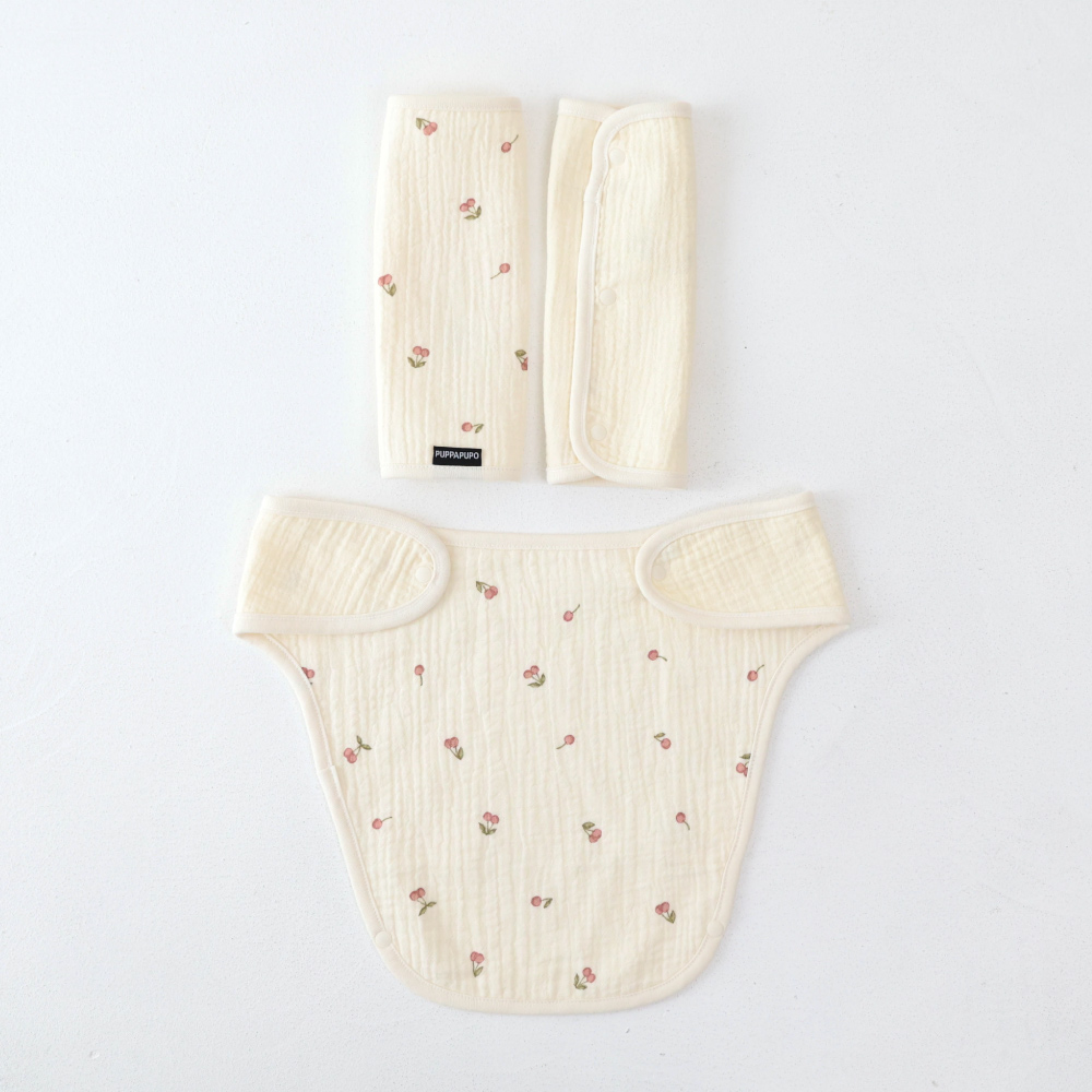 PUPPAPUPO（プッパプーポ） 抱っこ紐カバー ガーゼ 3点セット 【4重