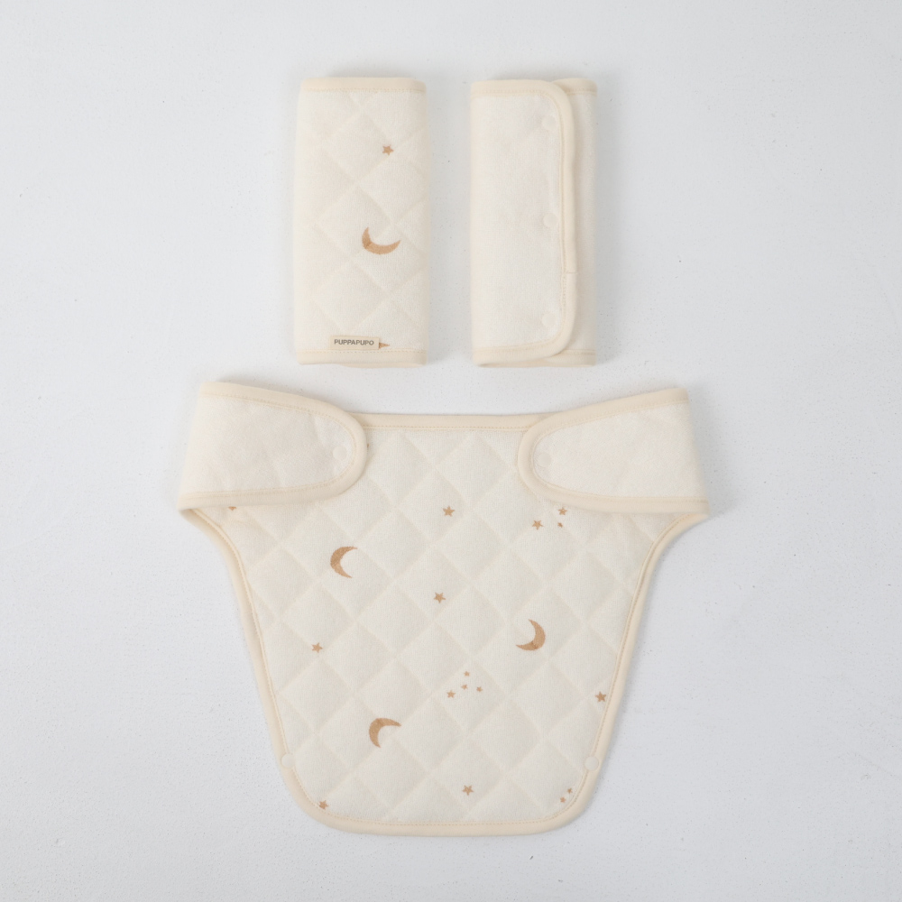 抱っこ紐　カバー付き　子供用品 PUPPAPUPO（プッパプーポ） 抱っこ紐カバー ガーゼ 3点セット 【4重