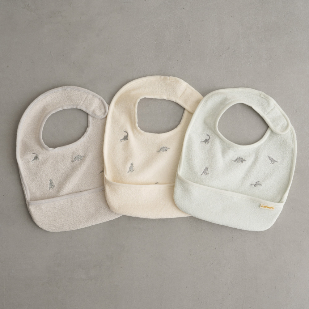 PUPPAPUPO（プッパプーポ） お食事エプロン 3枚セット 洗濯機OK パイル