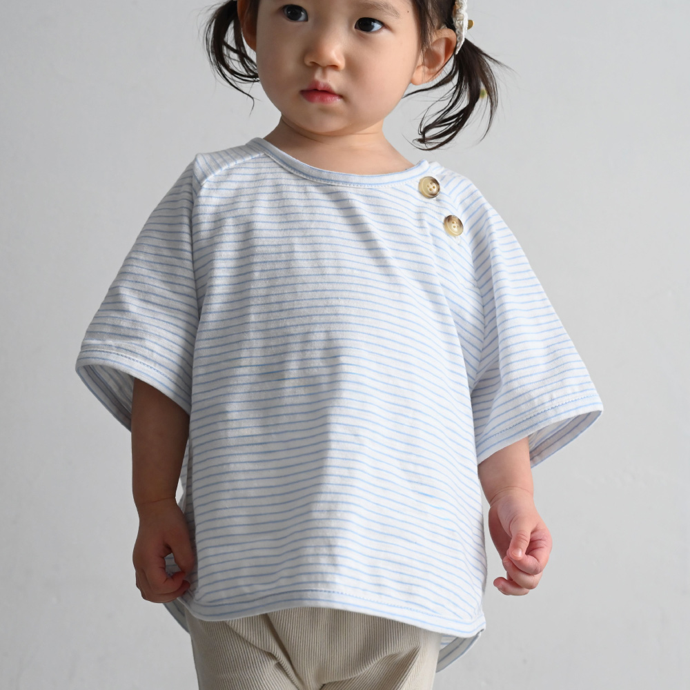 PUPPAPUPO（プッパプーポ） ラグラン 半袖 Tシャツ ボーダー シンプル