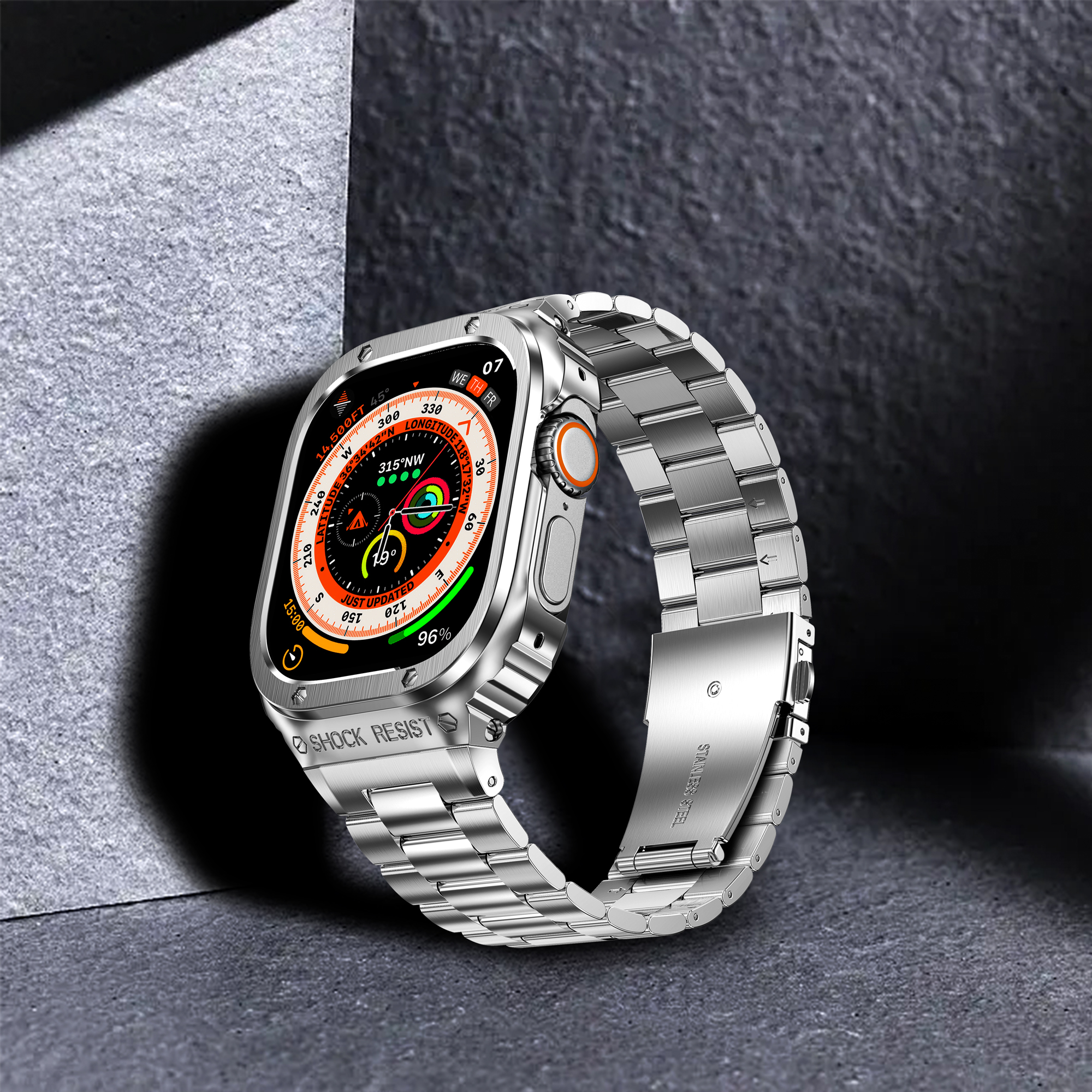 正規品低価ステン01アップルウォッチカバーultra 49mm AppleWatchバンド 時計