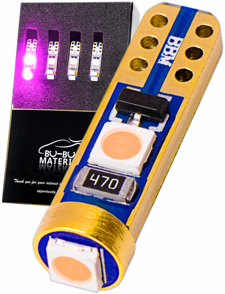 無料サンプルOK T5 3030SMD LED 3連 ピンク 10個セット エアコン メーター球