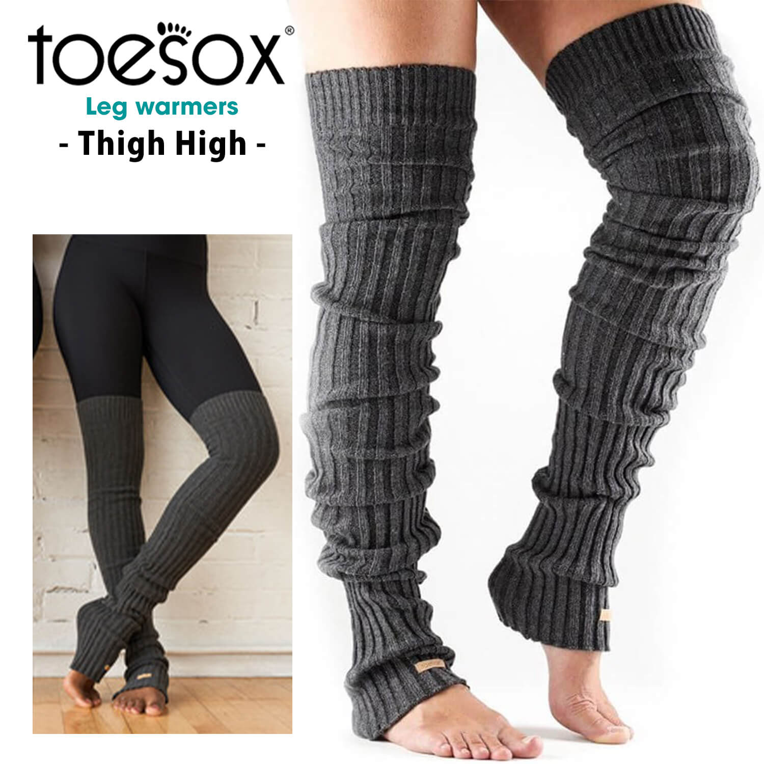 2点で10％OFFクーポン】 ToeSox レッグウォーマー（Thigh High) ヨガ