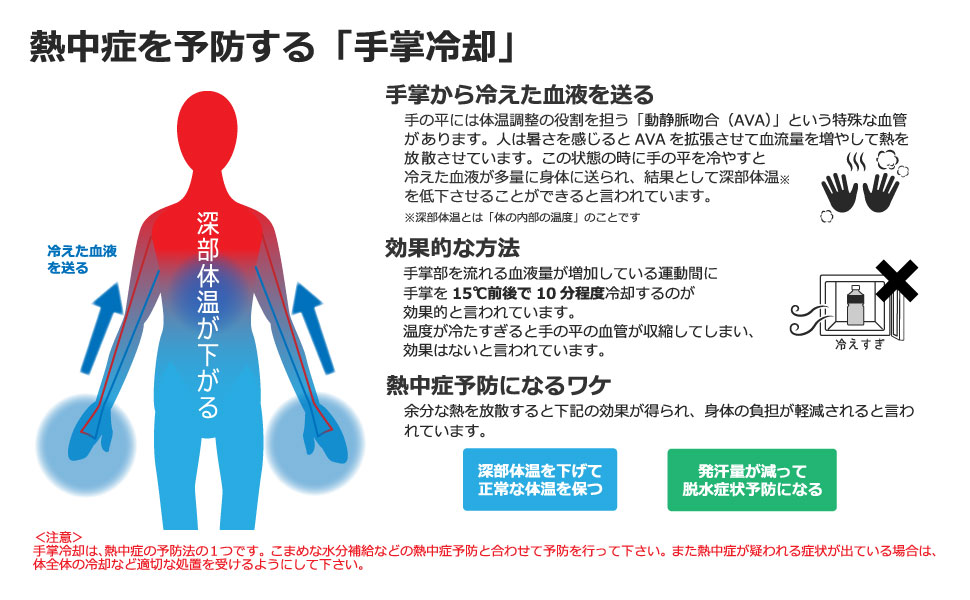 手掌冷却について