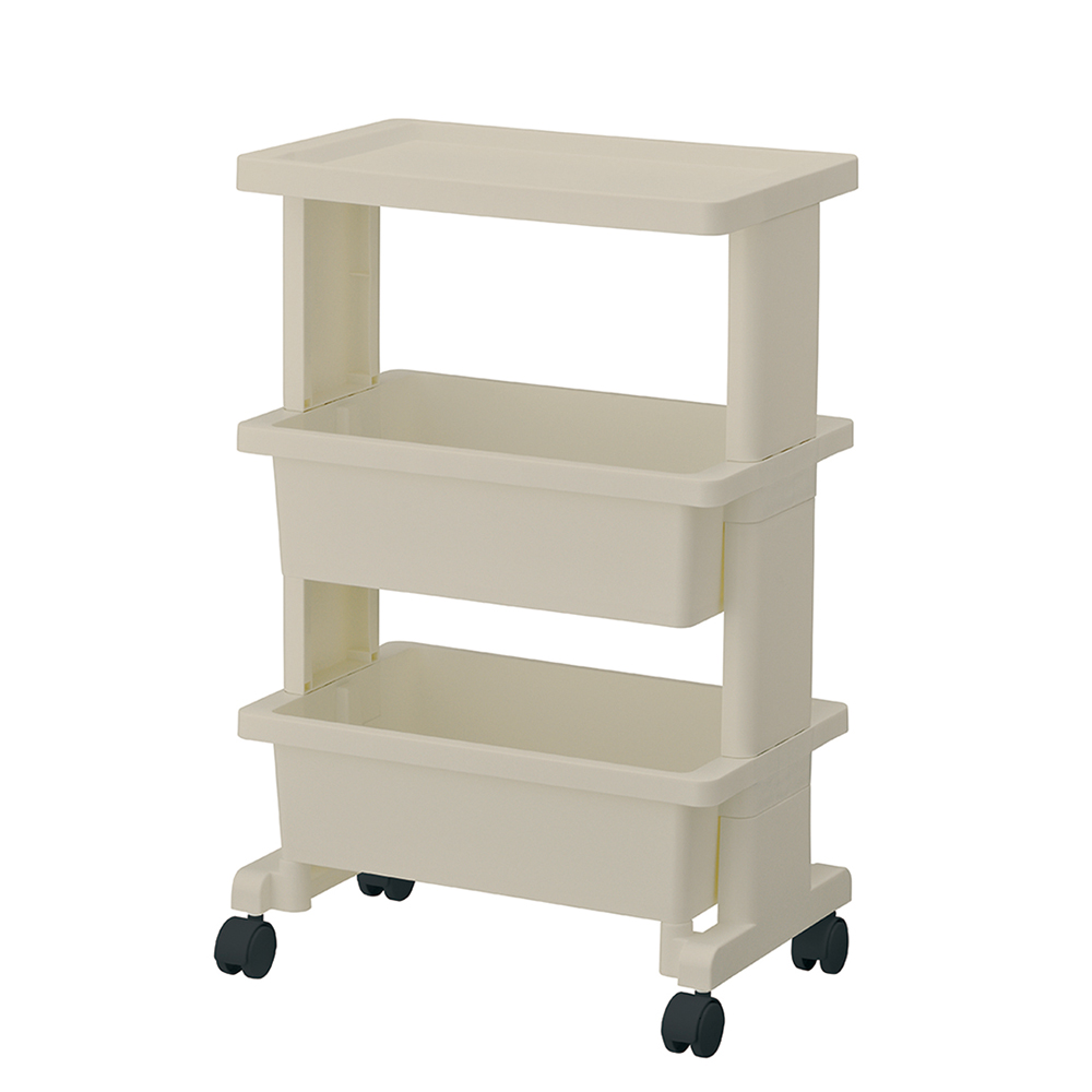 JEJアステージ テーブルワゴン ミニ 3段 キャスター付き キッチン