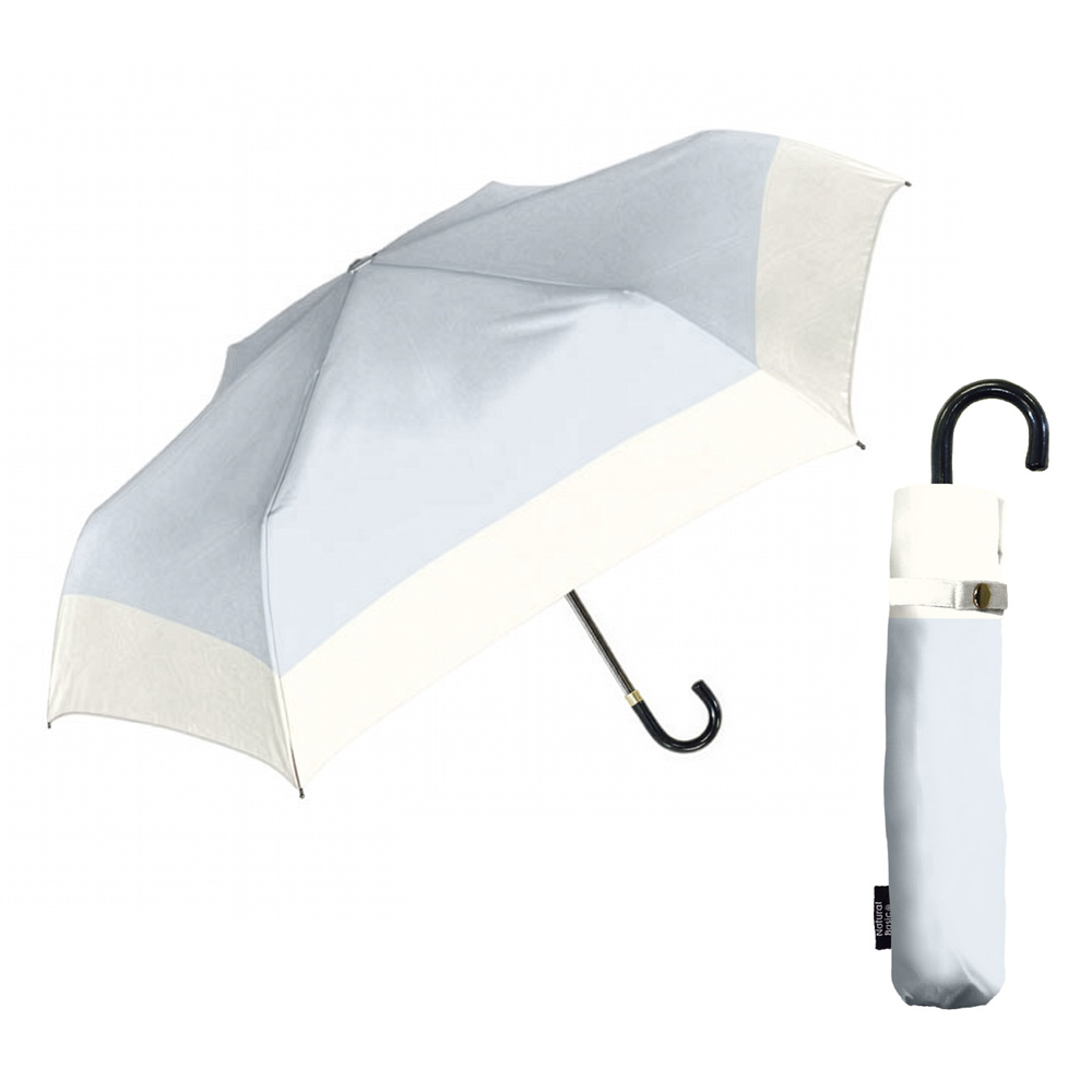 NaturalBasic 日傘 晴雨兼用傘 折りたたみ傘 ニュアンスバイカラー