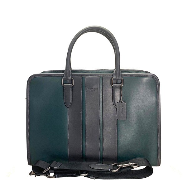 ✨極美品✨ COACH 2way ビジネスバッグ F35430 グレー/ブラック COACH（コーチ） 国内発送 バッグ メンズ ビジネスバッグ レザー