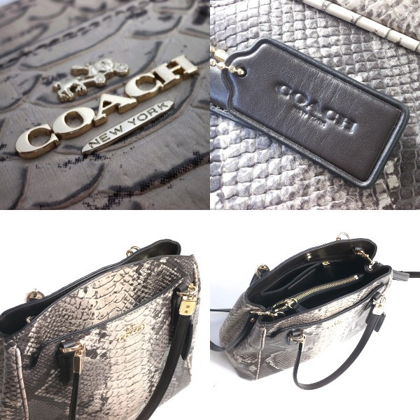 国内発送☆COACH コーチ ミニ ハンドバッグ ツイード マルチ コーチ レディース ハンドバッグ ミニボストン ツイード