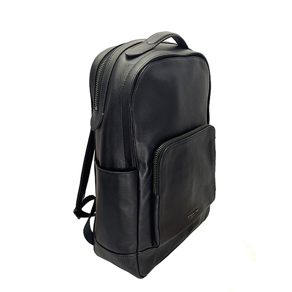 【美品】COACH コーチ　リュック　グラハム　ブラウン&ブラック　F37599 COACH コーチ メンズ バッグ リュック レザー バックパック