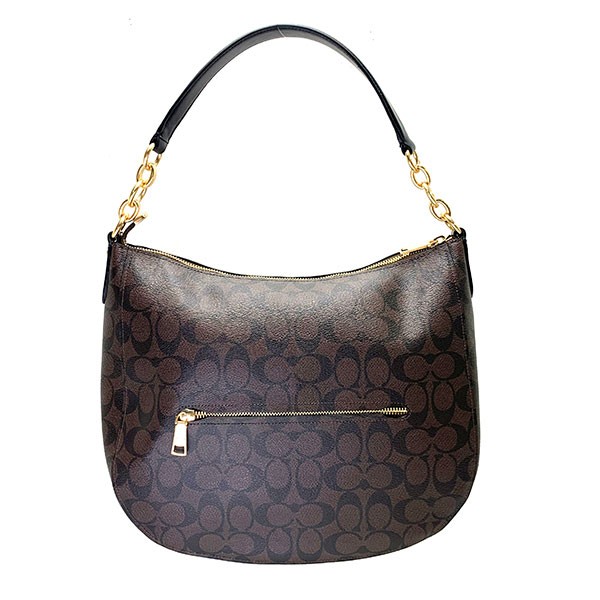 【美品】コーチ 黒 本革 ホーボー 2WAYバッグ F13411 ショルダー付 COACH（コーチ） バッグ C6340 新作 2way ショルダーバッグ ブティック