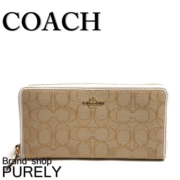 [新品未使用]COACHアコーディオン長財布シグネチャーキャンバスインテリア COACH（コーチ） 国内発送 財布 レディース アウトライン シグネチャー