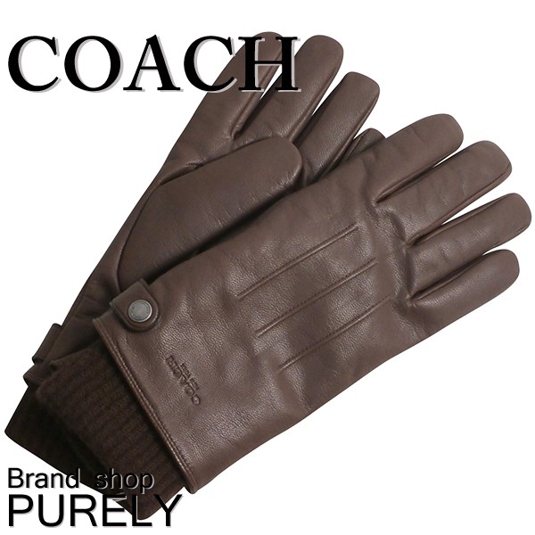 COACH 革手袋　グローブ　メンズ　Mサイズ COACH - □極美品□ COACH コーチ レザー 手袋 グローブ 防寒具