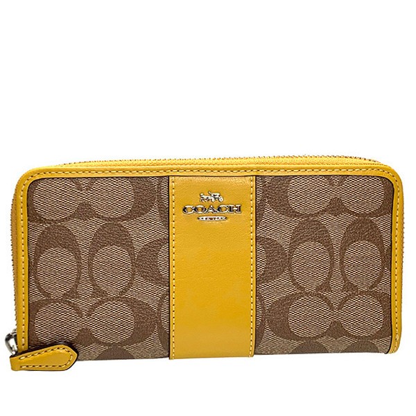 COACH コーチ/シグネチャーアコーディオンジップウォレット/F54630/M17**/SAランク/71【中古】 COACH（コーチ） 国内発送 財布 レディース 長財布 シグネチャー