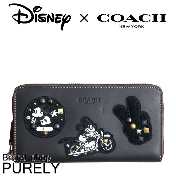 COACH コラボミッキーパッチワークラウンド長 QB/M2 MISC