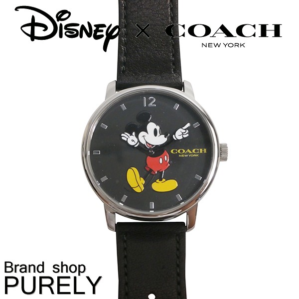 ❤️未使用品！限定版　COACH かわいい　ミニーマウス　ブラックレザー 腕時計 COACH（コーチ） 【並行輸入品】コーチ 時計 レディース腕時計 純正BOX