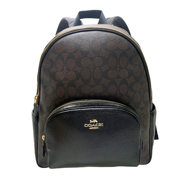 未使用級✨コーチ リュック ラージ コート ビジネス A4 ブラック レザー Brandol / COACH コーチ リュックサック レザー ウエスト バック