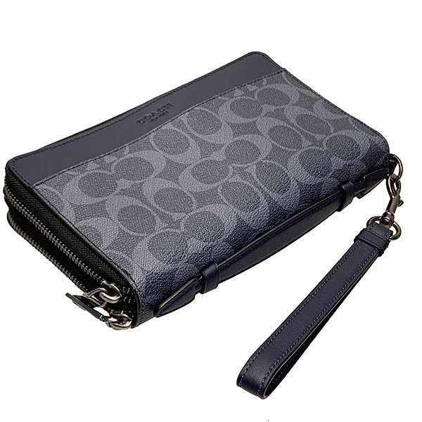 美品 コーチ ダブルジップ トラベルオーガナイザー F66562 COACH 国内発送 コーチ 財布 バッグ メンズ レディース