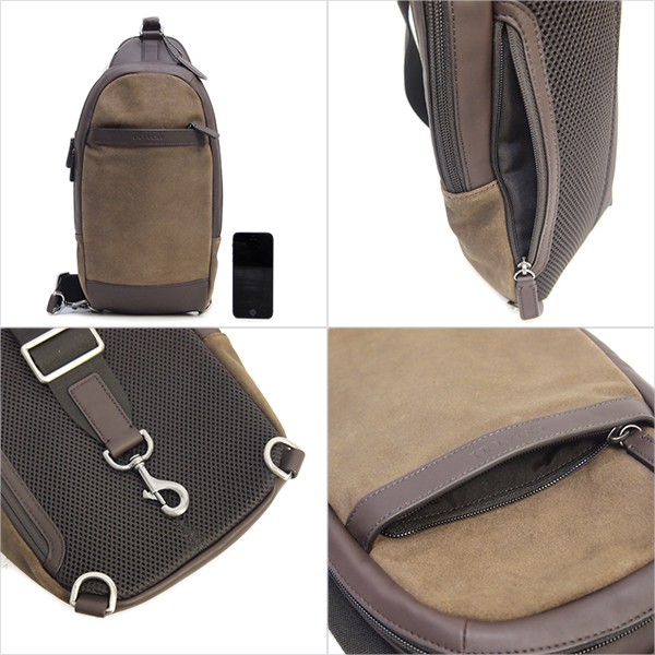 COACH　ボディバッグ　スリングバッグ　ブラウン　レザー　シボ加工　コーチ COACH ボディバッグ スリングバッグ ブラウン レザー シボ加工 コーチ
