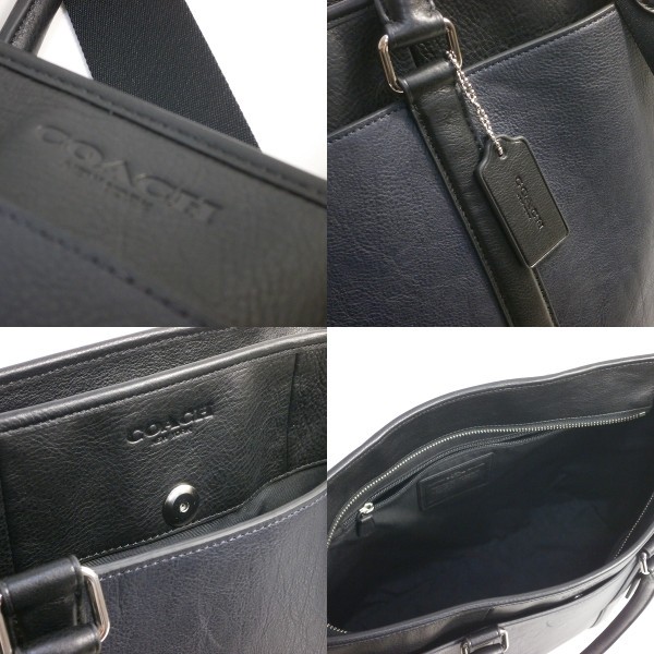 未使用に近い）COACH コーチ トンプソン レザー 2way ビジネスバッグ COACH コーチクロスグレーンレザー2way ビジネスバッグ