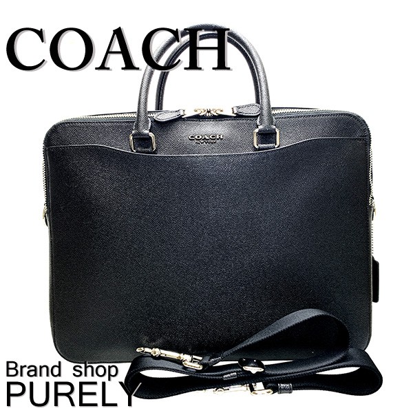 コーチ　coach レザー ビジネスバッグ 黒 COACH（コーチ） 国内発送 バッグ メンズ ブリーフケース クロス