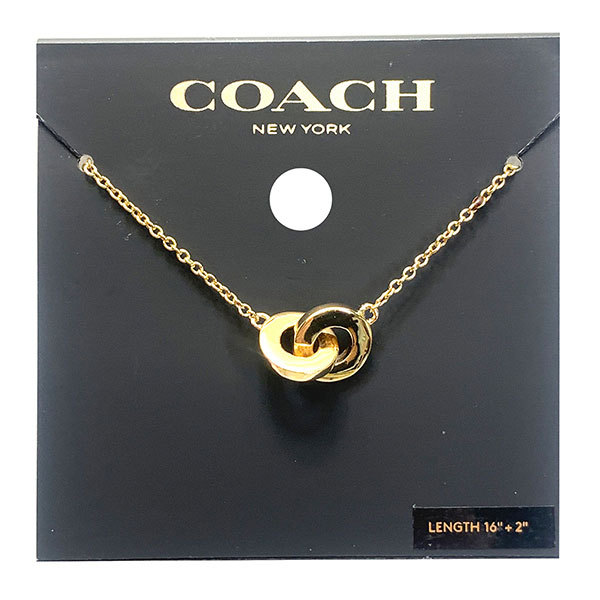 国内発送/本物保証/COACH インターロッキングネックレス 即納 Coach(コーチ) インターロッキング ネックレス 関税送料込