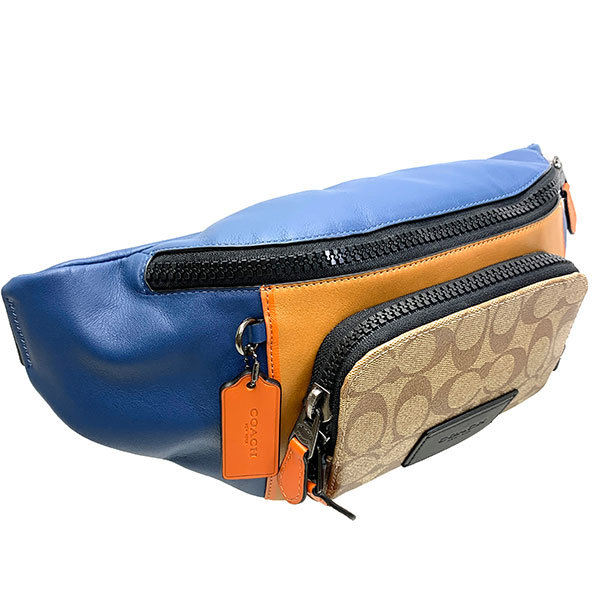 【極美品】COACH トラック ベルト バッグ カラーブロック キルティング 極美品】COACH トラック ベルト バッグ カラーブロック キルティング